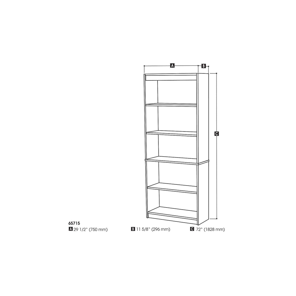 Bark Gray Bookcase Y562068