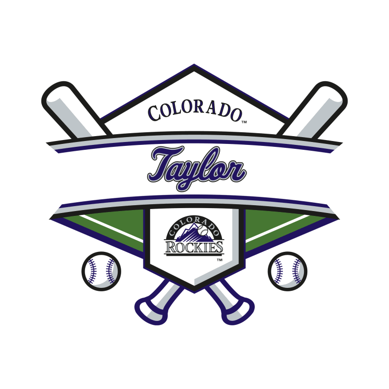 Colorado Rockies Personalized Name W572907