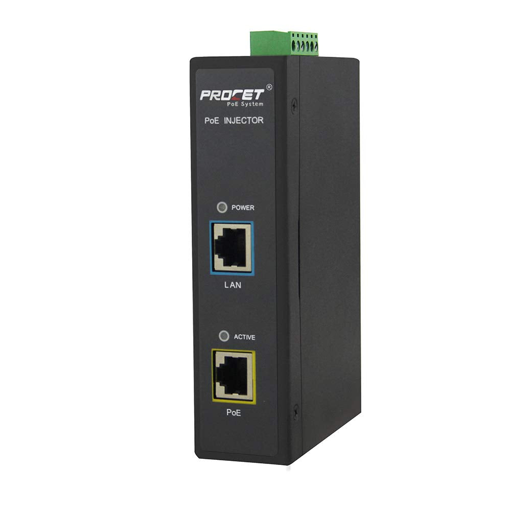 Industrial Gigabit DIN Rail PoE Injector Adapter 95W 55V Metal case Y7573