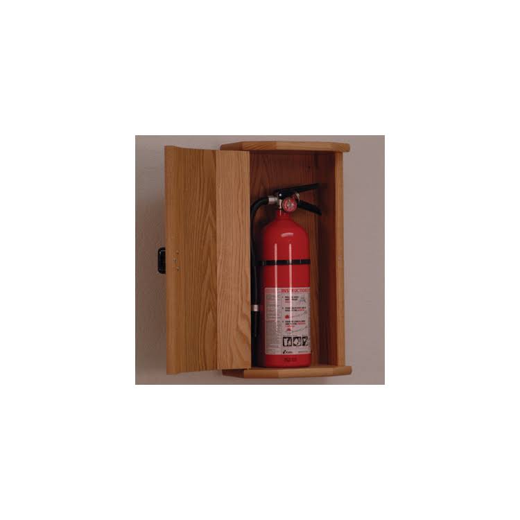 Medium Oak Wooden Fire Extinguisher Cabinet B691308