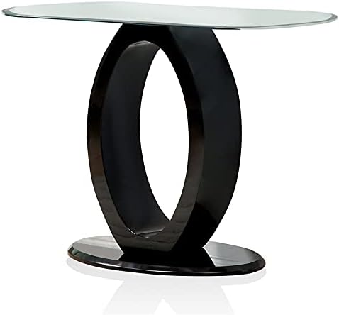 Glossy Black Wood Console Table X762739