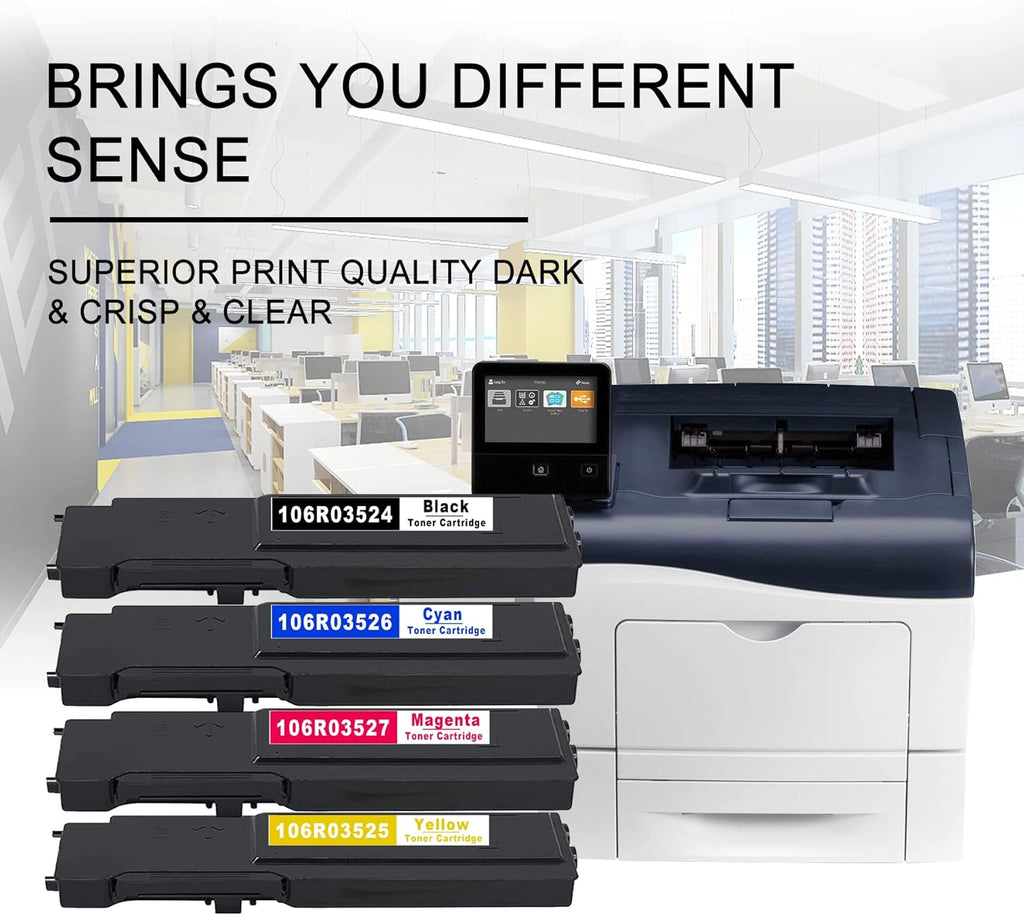 4 PK Toner Cartridge Replacement for Xerox C400 C405 Printer L167048