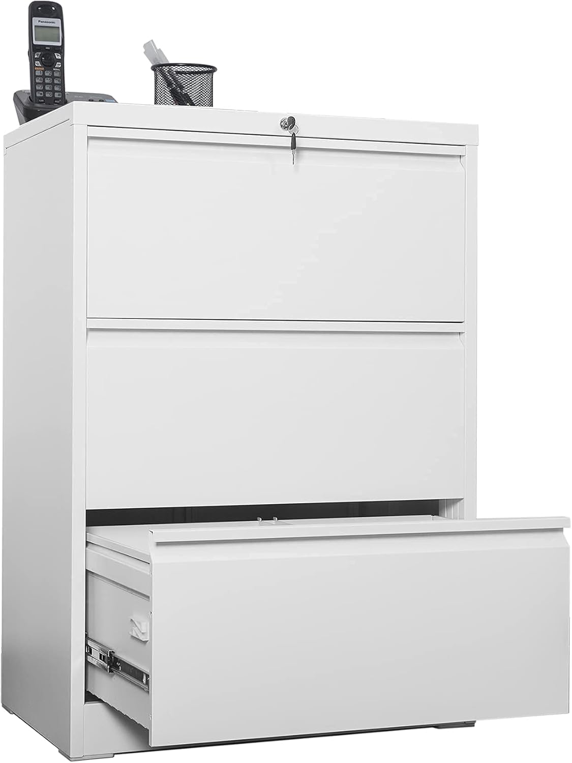 3 Drawer Locking Metal Filing Cabinet W358