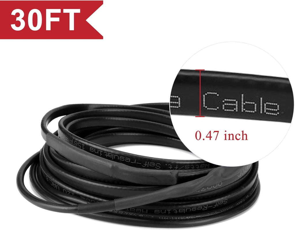 30FT Self Regulating Roof Deicing Cable, Pack of 2 W79428