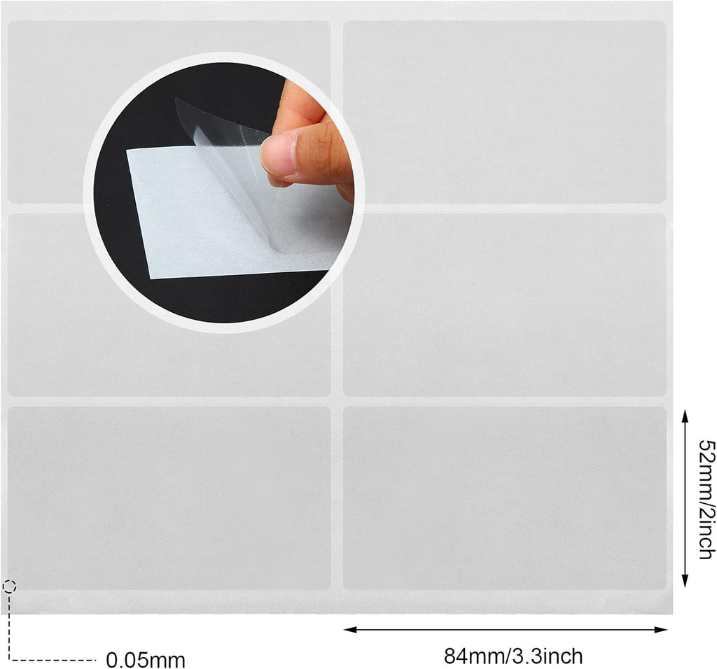 30 Pieces Clear Self Stick ID Card Protective Overlay, 2.05 x 3.3 Inch A57869