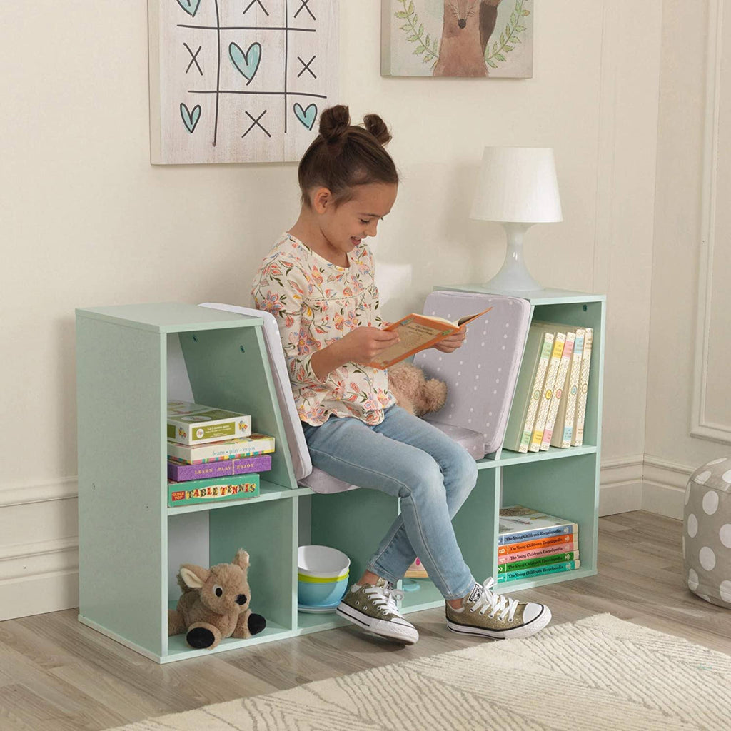 Mint Bookcase with Reading Nook I140
