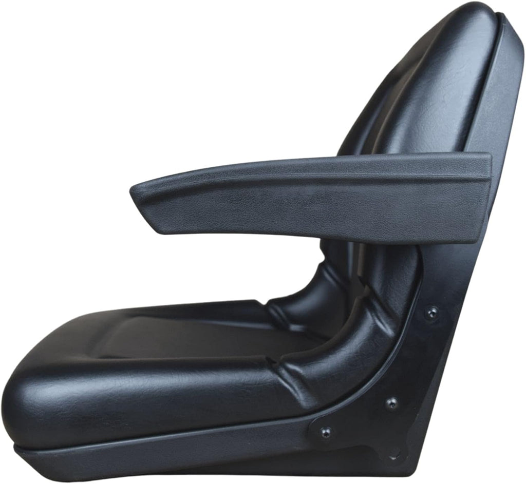 Black Tractor Seat with Armrests D1932