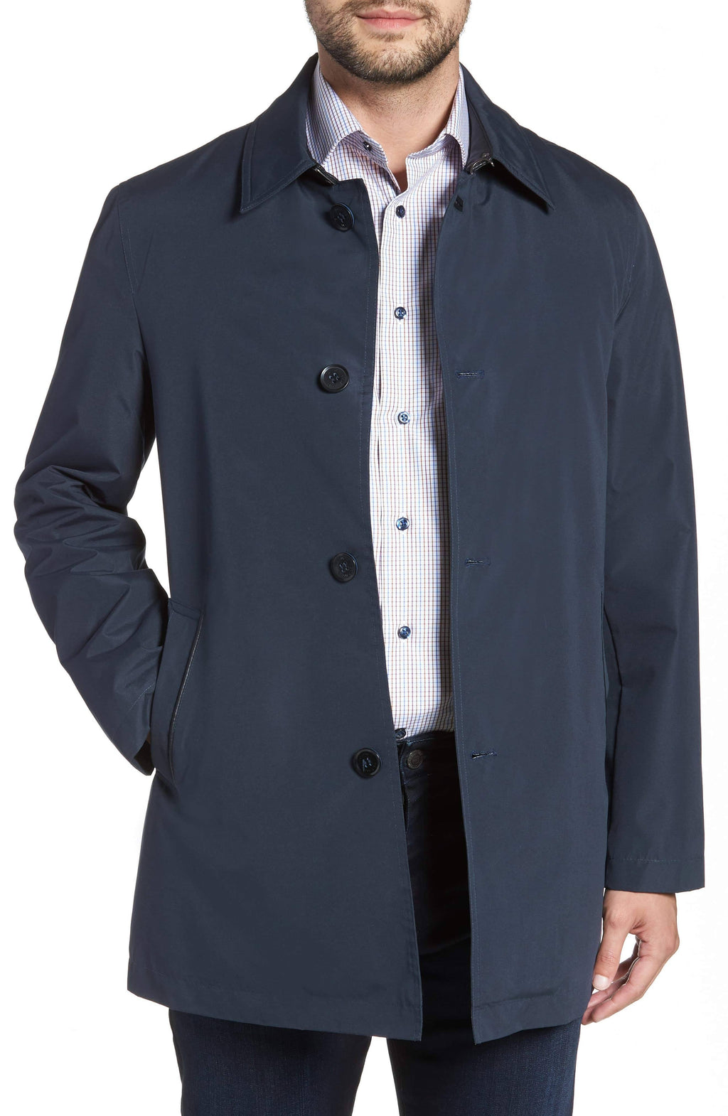 Navy Rain Car Coat Z984412