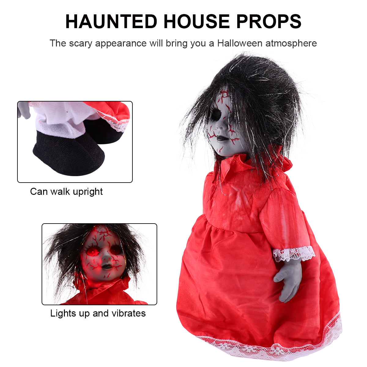 Voice-activated Induction Luminous Walking Doll Plastic Toys U4433