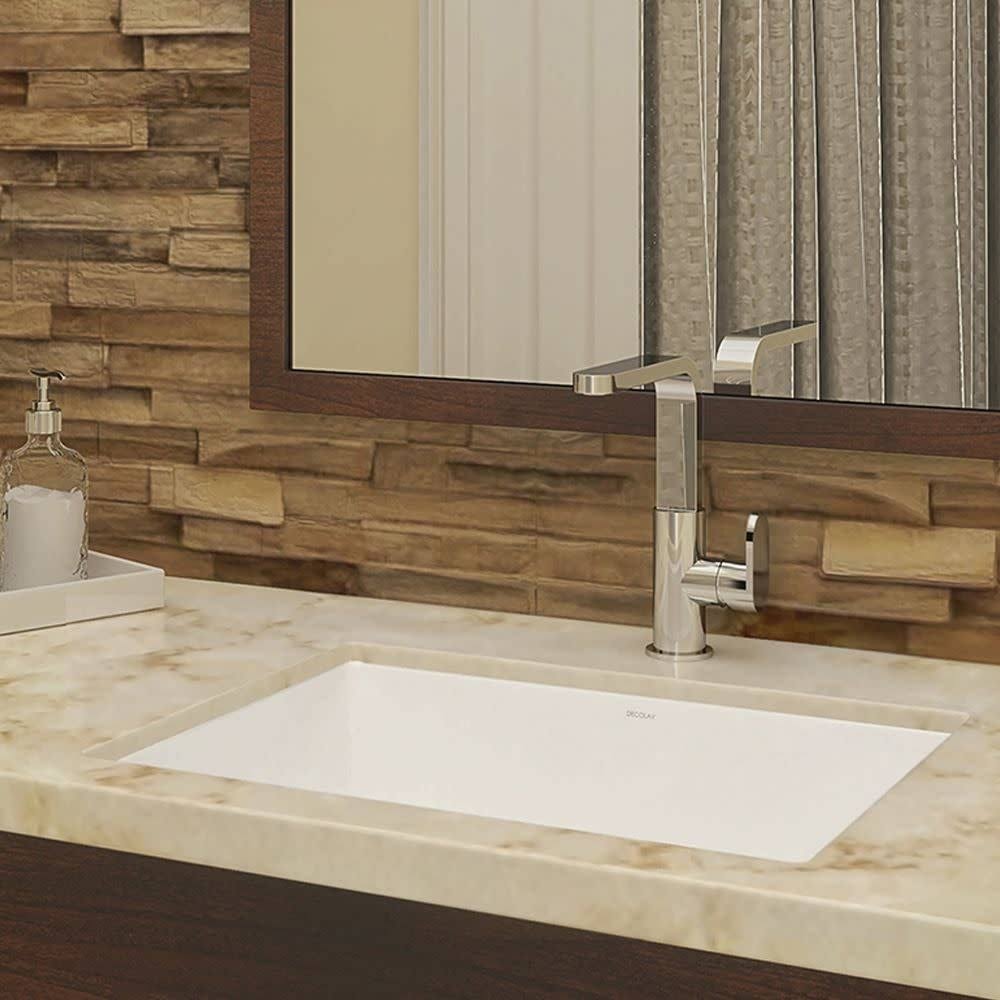 Rectangular Undermount Bathroom Sink White U20134