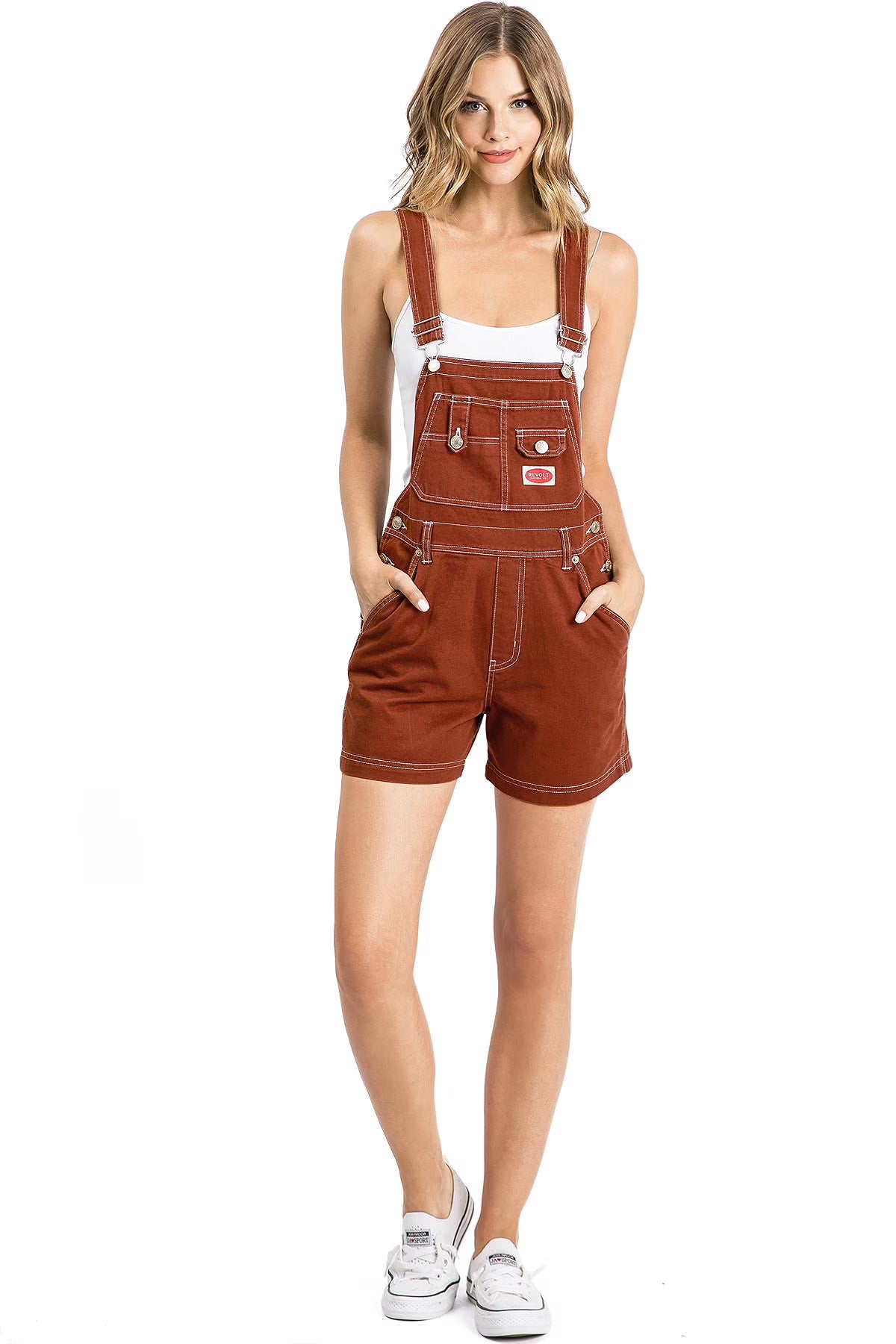 Mahogany L Classic Twill Short Overalls K617433