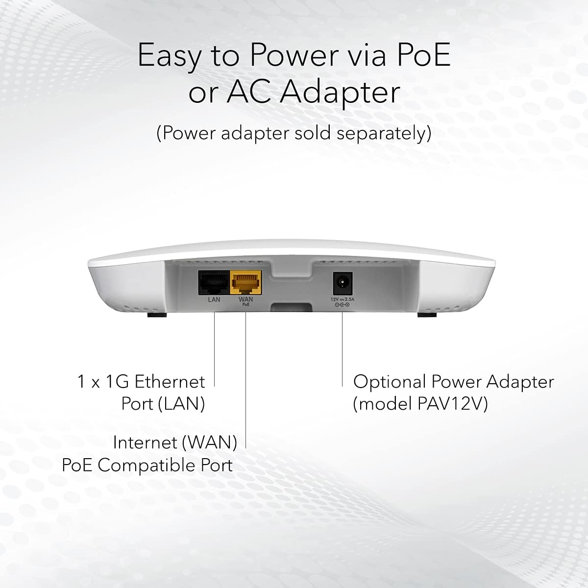 Wireless Access Point Dual-Band AC1300 WiFi, 1 x 1G Ethernet LAN Port, PoE C156