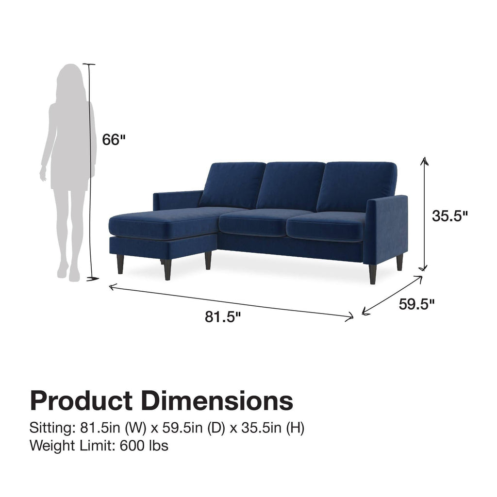 Light Gray Linen Sofa Sectional M61175