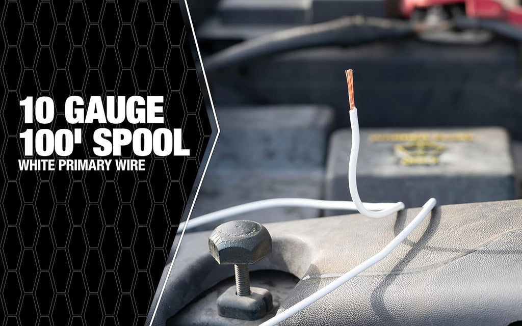 10-Gauge Primary Wire 100-Feet White Pack of 2 I1526