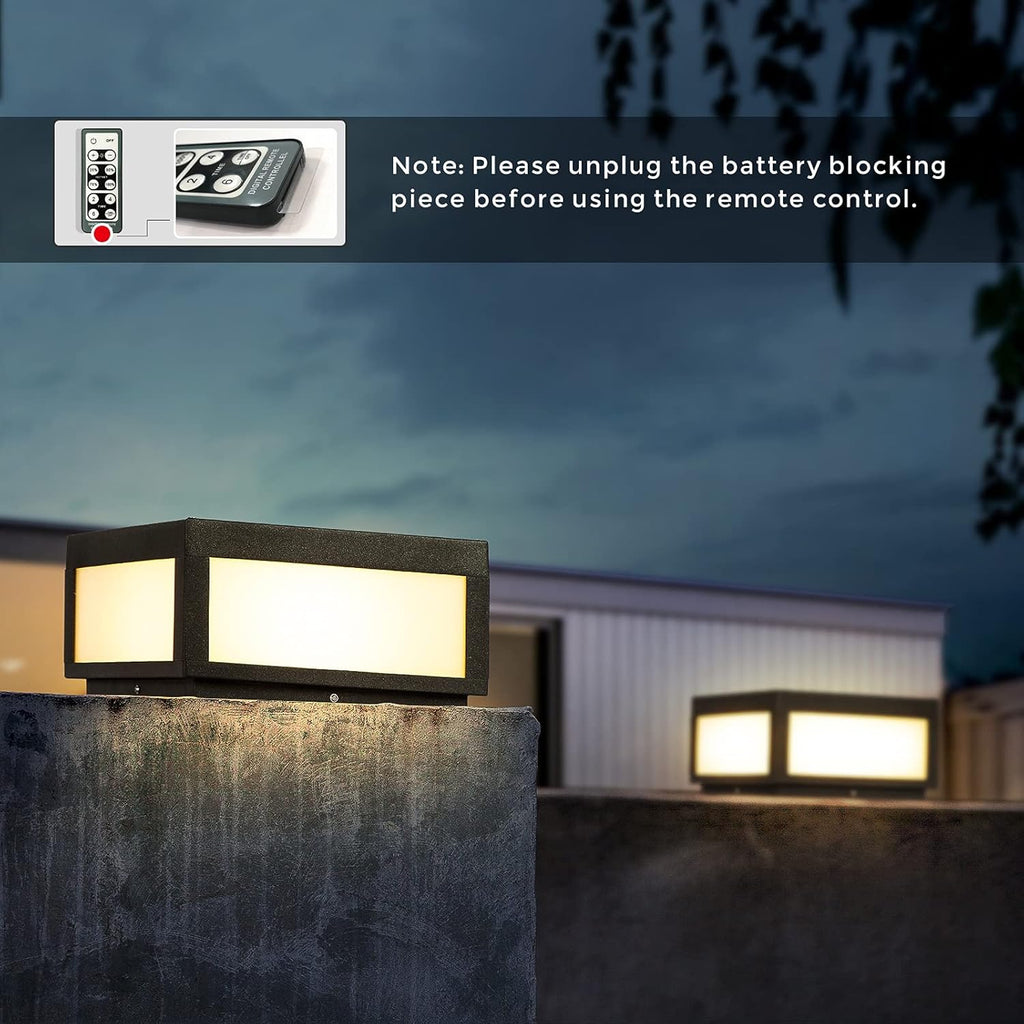 Outdoor Post Light LED Deck Cap Light with IP54 Waterproof E26 Bulb I6128