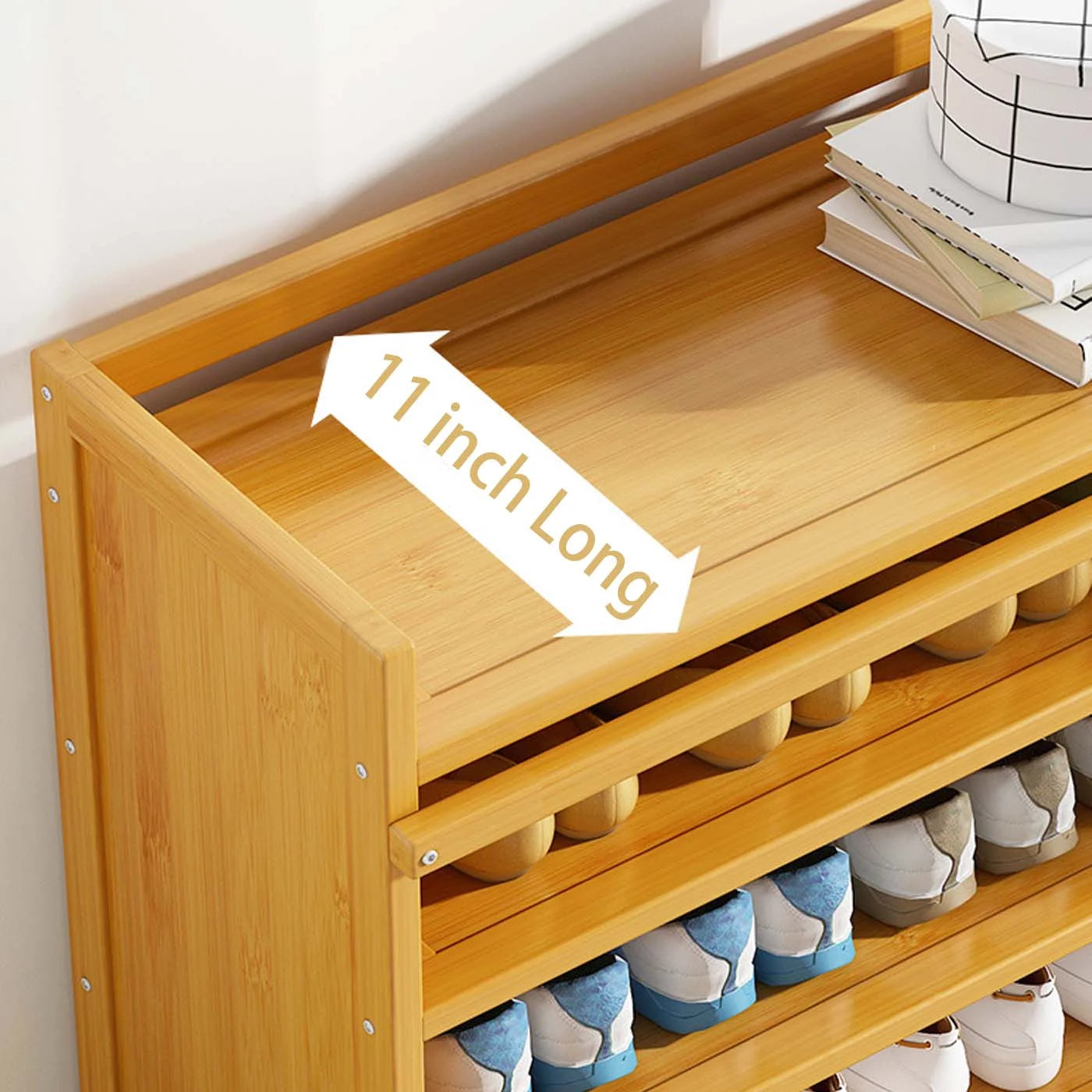 6 Tier Bamboo Wood Shoe Rack C174955