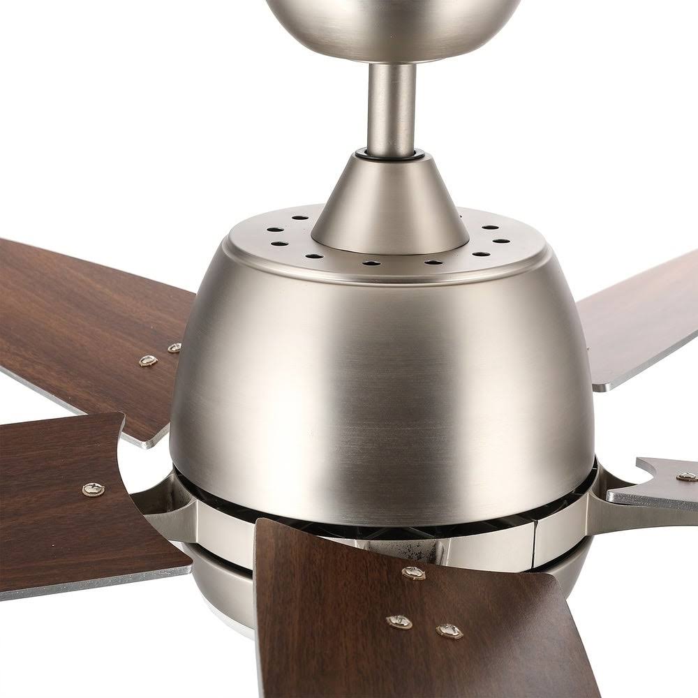 52x22 5-Blade Brushed Nickel Reversible Ceiling Fan with LED Light Kit and Remote Control B83908